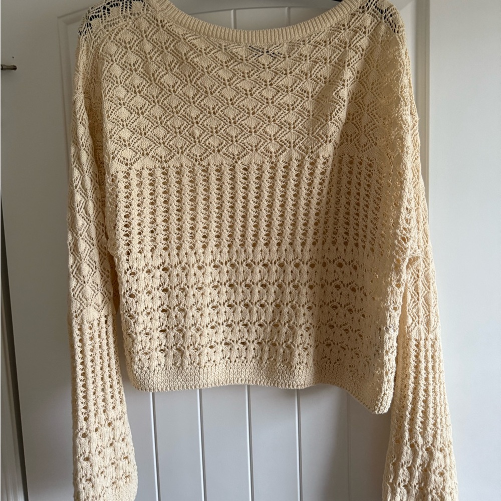 MANGO Open Knit Sweater